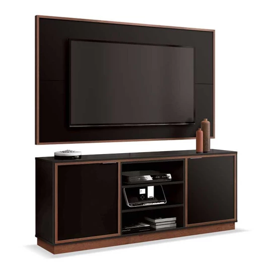 Rack Com Painel Van Gogh Para TV 58 Polegadas EDN Preto