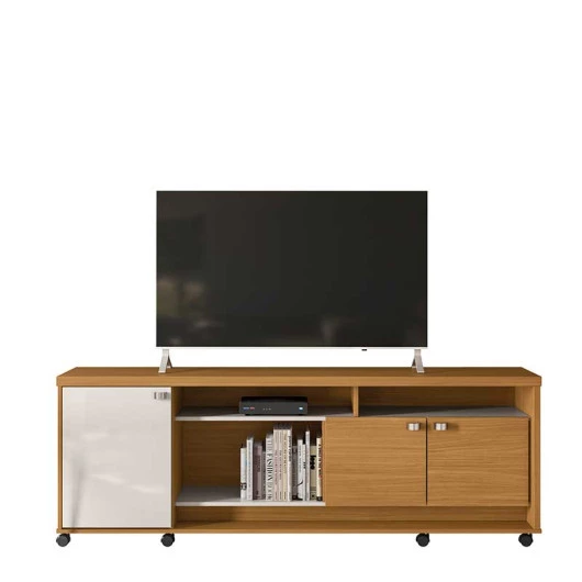 Rack Bancada Para TV 65 Polegadas Dallas 1.8 Lukaliam Tauari/Off White