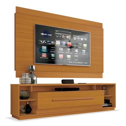 Rack Império Com Painel Legacy Para TV até 75 EDN Cedro Natural