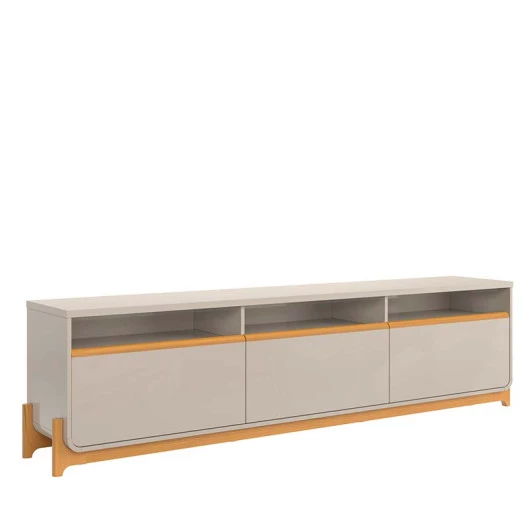 Rack Para TV 75 Polegadas 213cm Lion Lukaliam Off White/Freijo