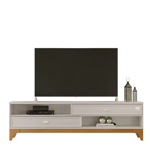 Rack Para TV 75 Polegadas 2.1 Koly EAX Móveis Off White/Tauari