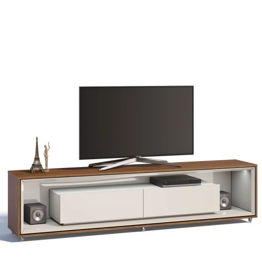 Rack Para TV 65 Polegadas Ópera 2.2 Imcal Off White/Freijó