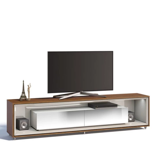 Rack Para TV 65 Polegadas Ópera com Espelho 2.2 Imcal Off White/Freijó