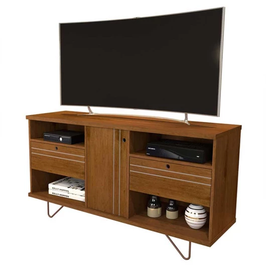 Rack Bancada Para TV 55 Polegadas 5353 JB Bechara Caramelo