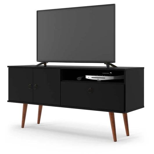 Rack Retrô Para TV 46 Polegadas 137cm Topázio Patrimar Preto