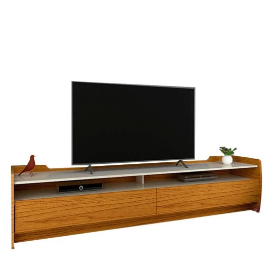 Rack Para Sala TV Até 75 Polegadas Sublime 1.8 Gelius Naturale/Off White