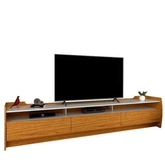Rack Para Sala TV Até 75 Polegadas Sublime 2.2 Gelius Naturale/Off White