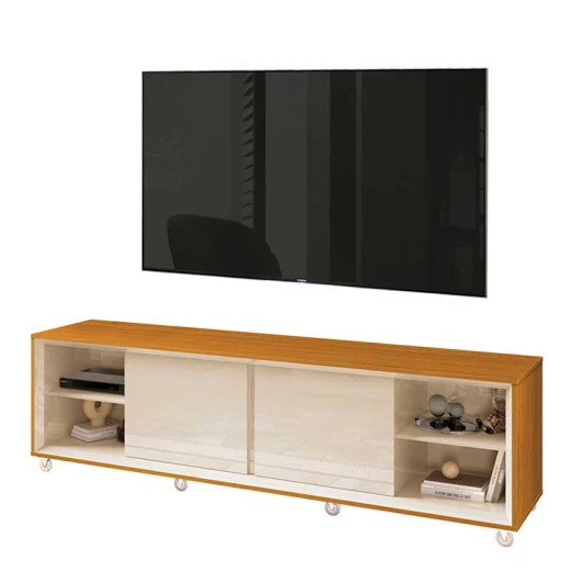 Rack Para TV 1.80cm 75 Polegadas Thor 1.8 EDN Cedro/Off White