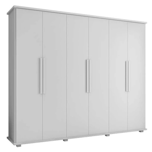Guarda Roupa Casal 6 Portas 271cm Canada RV Móveis Branco