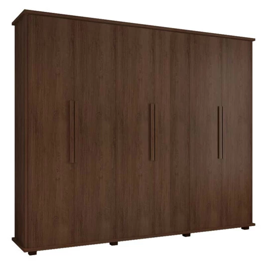 Guarda Roupa Casal 6 Portas 271cm Canada RV Móveis Noce
