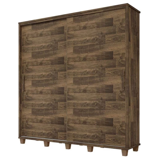 Guarda Roupa Casal 228cm Portas de Correr Monte Carlo RV Móveis Amadeirado