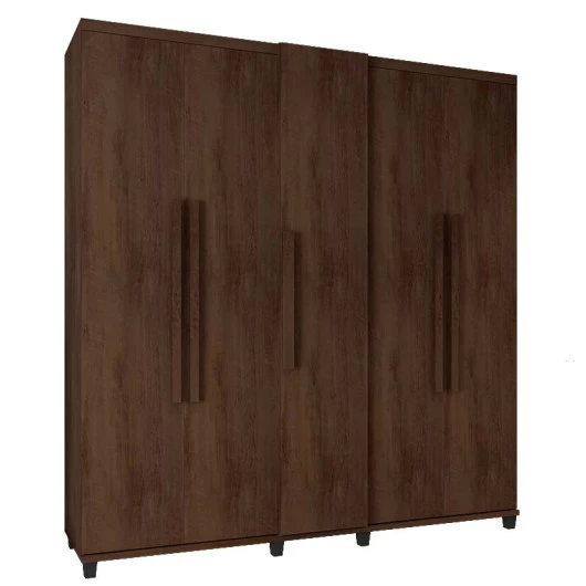 Guarda Roupa Casal 228cm 5 Portas Munique RV Móveis Noce