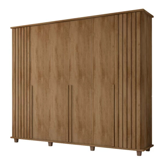Guarda Roupa Ripado Casal 6 Portas 240cm França RV Móveis Cinamomo