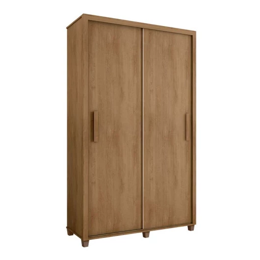 Guarda Roupa Pequeno 136cm Solteiro 2 Portas Correr Suécia RV Móveis Cinamomo