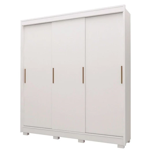 Guarda Roupa Solteiro 3 Portas Correr Viena Gelius Branco