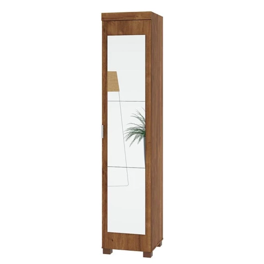 Sapateira com Porta de Espelho June Mirarack Canela