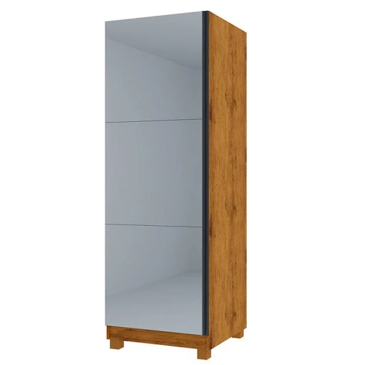 Sapateira Com Porta de Espelho 225cm x 63cm Gold Gelius Madeirado