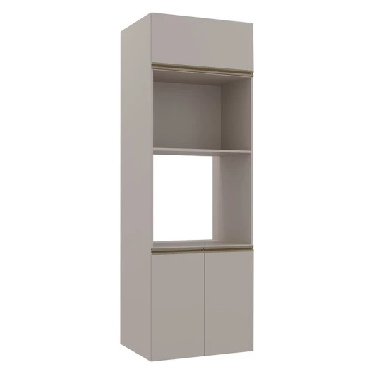 Módulo Torre Micro-Ondas Forno 70cm x 208cm 100% MDF  Cozinha Modulada Gold Robel Fendi/Fendi