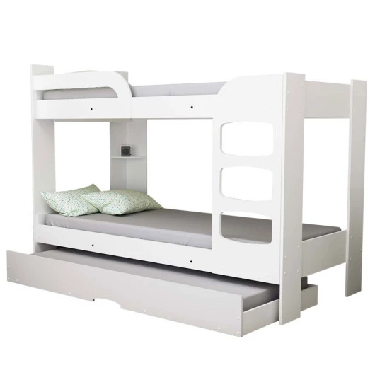 Treliche com Cama Auxiliar 100% MDF Carisma Gelius Branco
