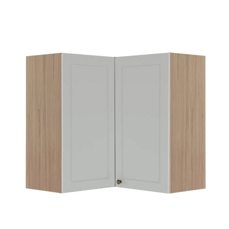 Módulo Armário Aéreo Canto L 88x76x34cm 100% MDF Cozinha Provence Robel Hanover/Branco Matte