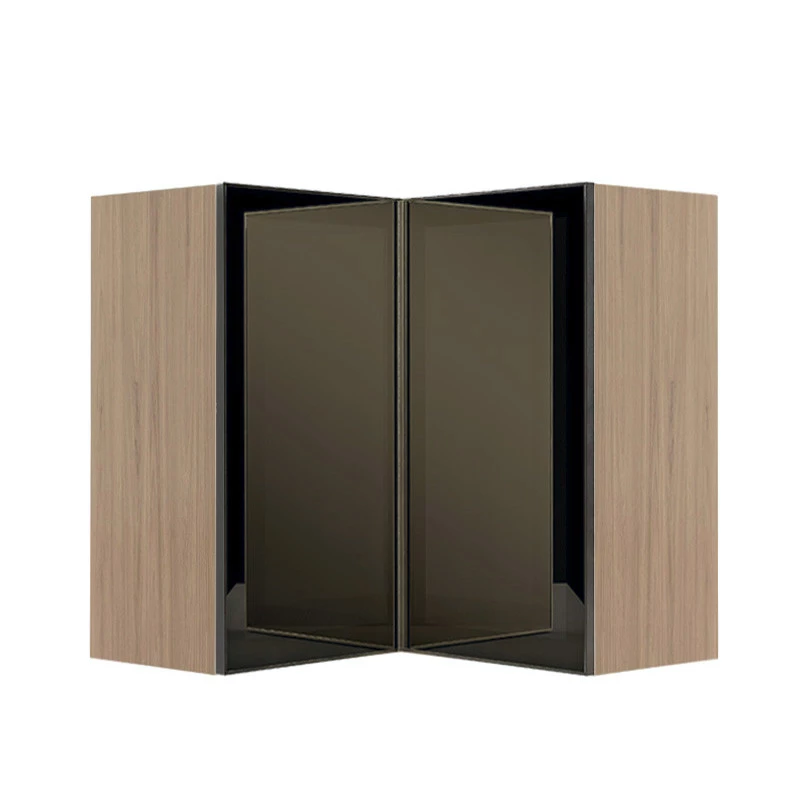Módulo Armário Aéreo Canto L 88x76x34cm Vidro Reflecta 100% MDF Cozinha Provence Robel Hanover