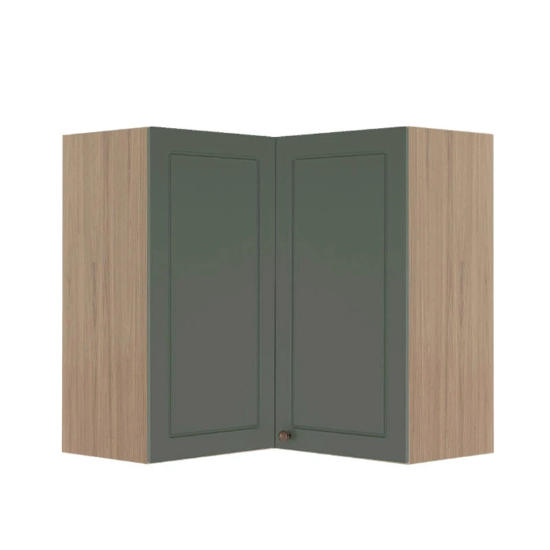 Módulo Armário Aéreo Canto L 88x76x34cm 100% MDF Cozinha Provence Robel Hanover/Salvia Matte