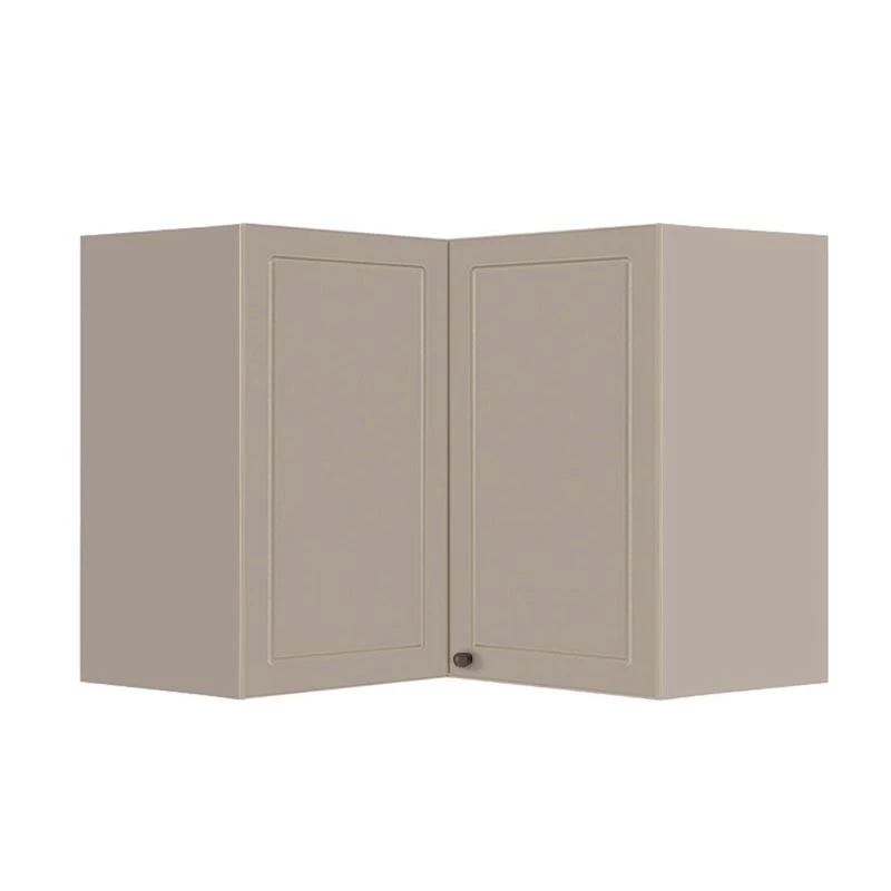 Módulo Armário Aéreo Canto L 68x96x56cm 100% MDF Cozinha Provence Robel Fendi/Fendi Matte