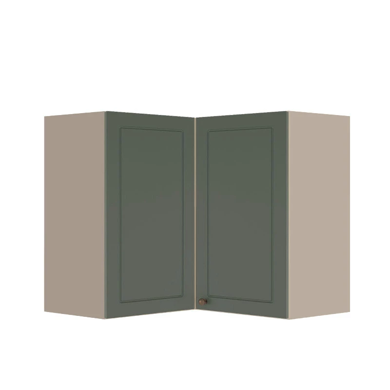 Módulo Armário Aéreo Canto L 68x76x34cm 100% MDF Cozinha Provence Robel Fendi/Salvia Matte
