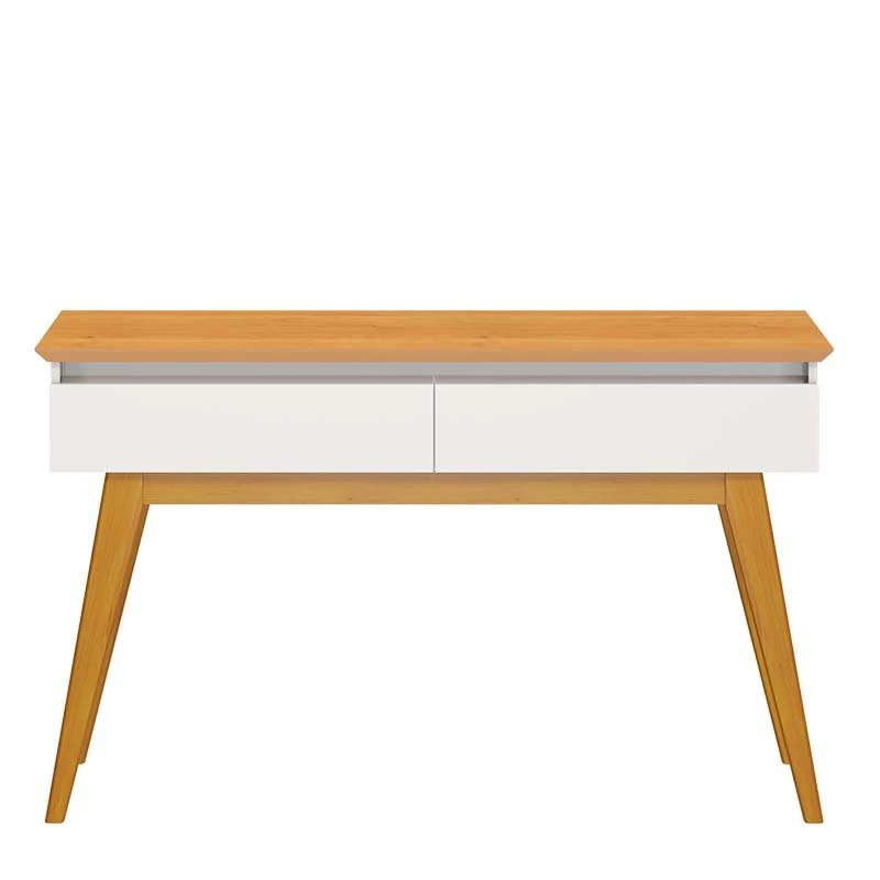 Aparador Para Sala 2 Gavetas 136cm Classic Imcal Off White/Nature
