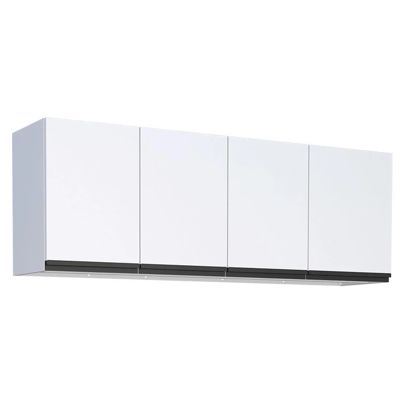 Armário Aéreo Aço 4 Portas Cozinha Gaia 160cm Cozimax Branco