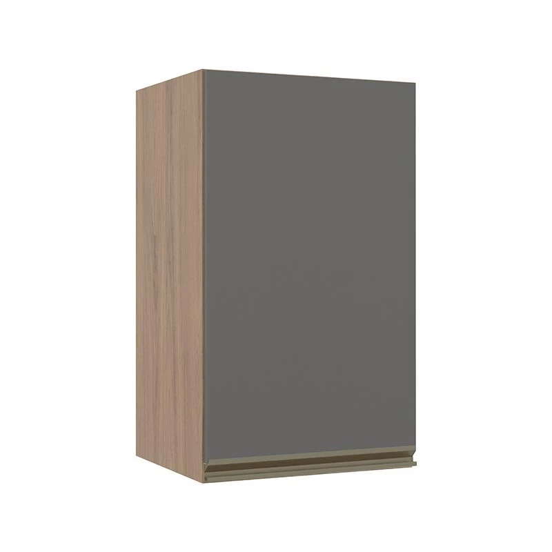 Módulo Armário Aéreo 68x40 1 Porta 100% MDF Cozinha Modulada Gold Robel Hanover/Cinza