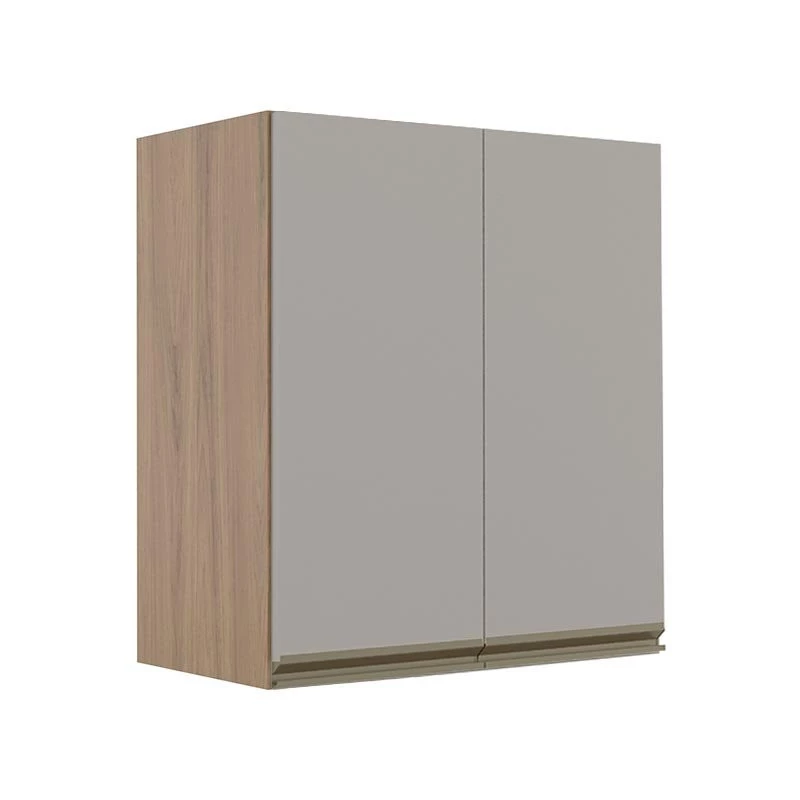 Módulo Armário Aéreo 68x60 2 Portas 100% MDF Cozinha Modulada Gold Robel Hanover/Fendi