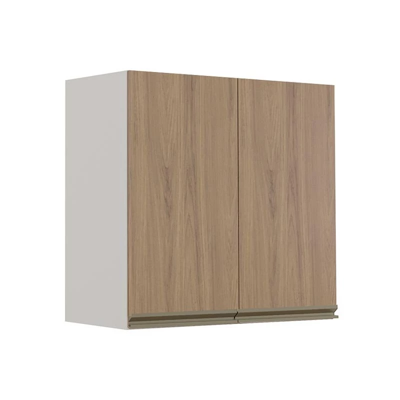 Módulo Armário Aéreo 68x70 2 Portas 100% MDF Cozinha Modulada Gold Robel Fendi/Hanover