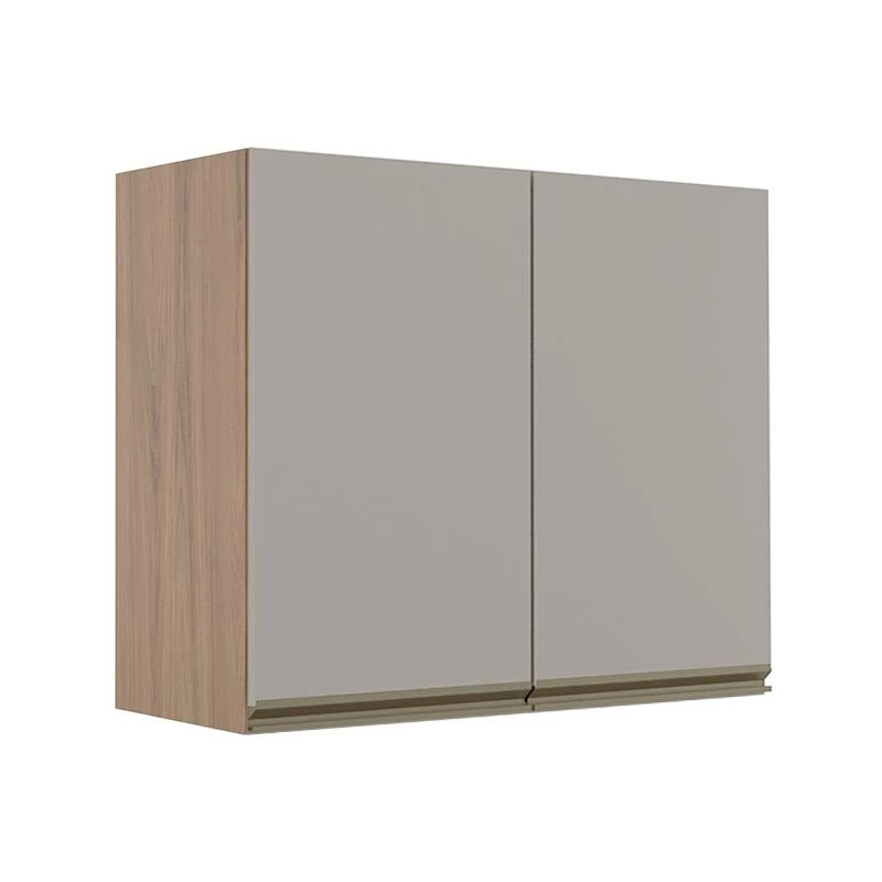 Módulo Armário Aéreo 68x80 2 Portas 100% MDF Cozinha Modulada Gold Robel Hanover/Fendi
