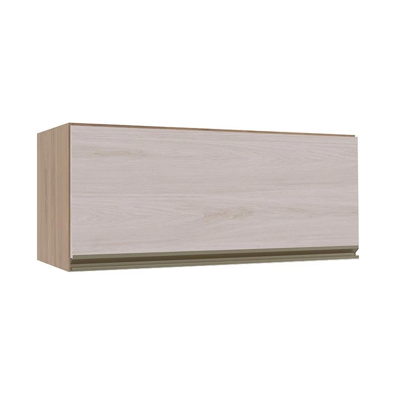 Módulo Armário Aéreo 80cm Porta Basculante 100% MDF Cozinha Modulada Gold Robel Hanover/Aspen