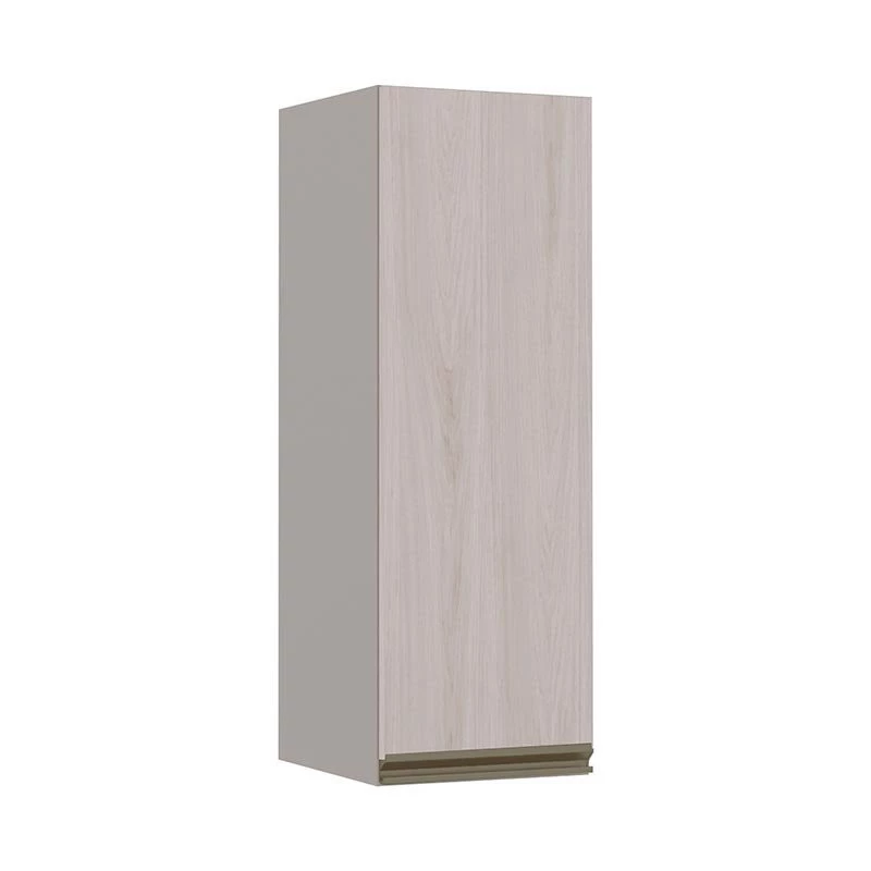 Módulo Armário Aéreo 88x30 1 Porta 100% MDF Cozinha Modulada Gold Robel Fendi/Aspen