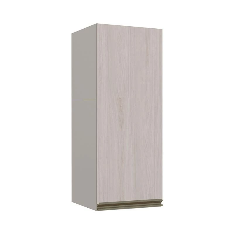 Módulo Armário Aéreo 88x35 1 Porta 100% MDF Cozinha Modulada Gold Robel Fendi/Aspen