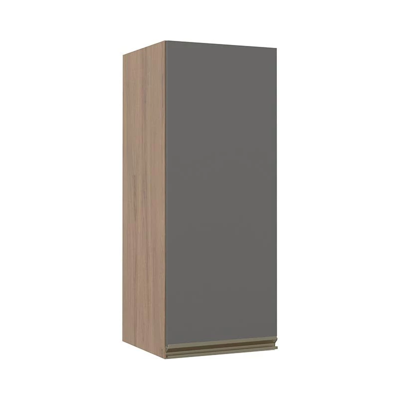Módulo Armário Aéreo 88x35 1 Porta 100% MDF Cozinha Modulada Gold Robel Hanover/Cinza