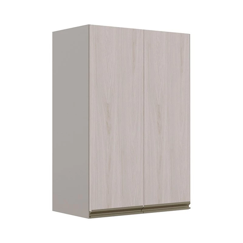 Módulo Armário Aéreo 88x60 2 Portas 100% MDF Cozinha Modulada Gold Robel Fendi/Aspen