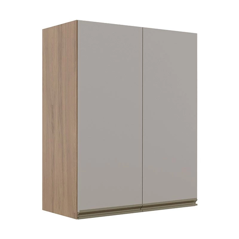 Módulo Armário Aéreo 88x70 2 Portas 100% MDF Cozinha Modulada Gold Robel Hanover/Fendi