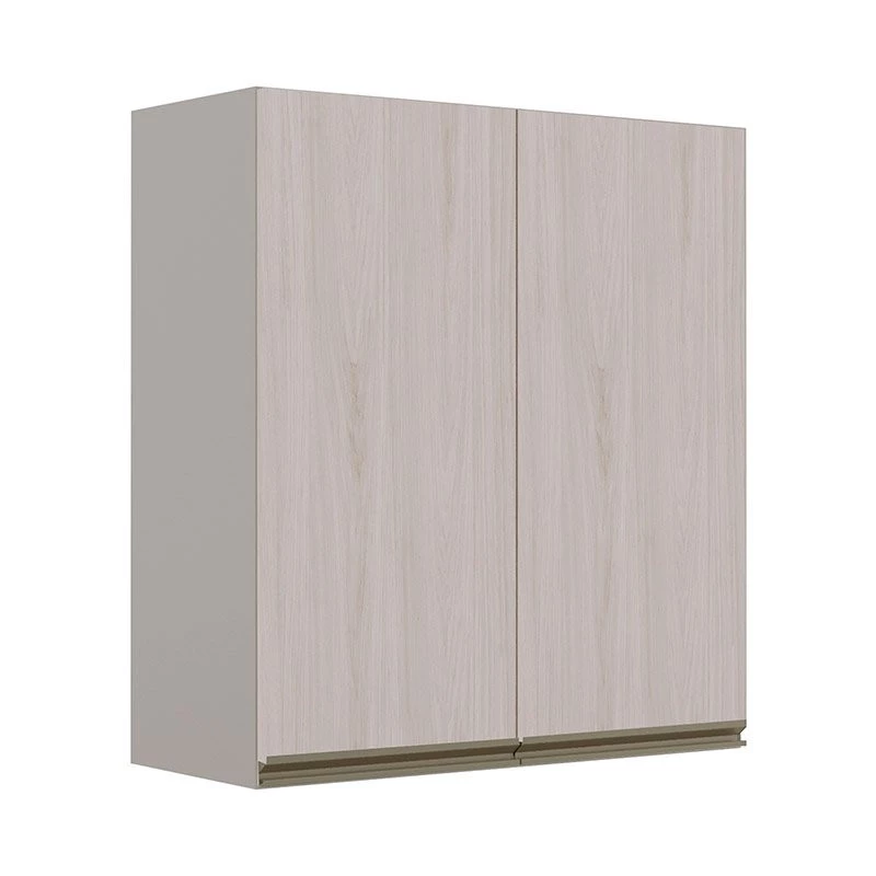 Módulo Armário Aéreo 88x80 2 Portas 100% MDF Cozinha Modulada Gold Robel Fendi/Aspen