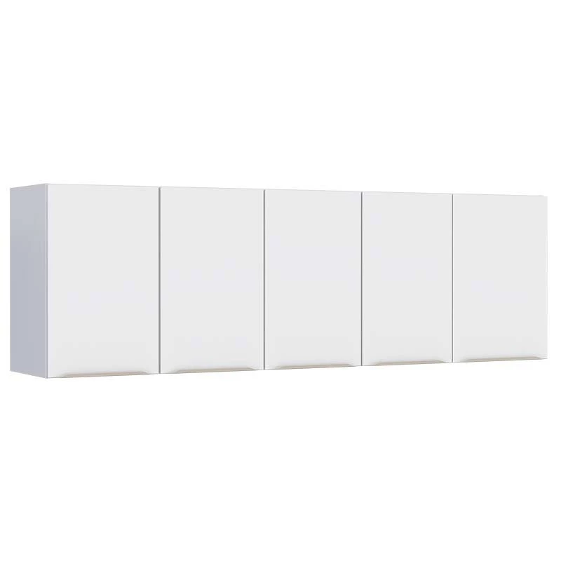 Armário Aéreo de Aço Para Pia 180cm 5 Portas Flora Cozimax Branco