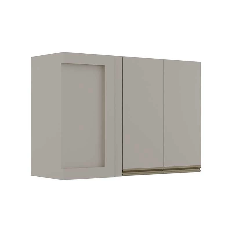 Módulo Armário Aéreo 68x100 Canto Reto Direito 100% MDF Cozinha Modulada Gold Robel Fendi/Fendi