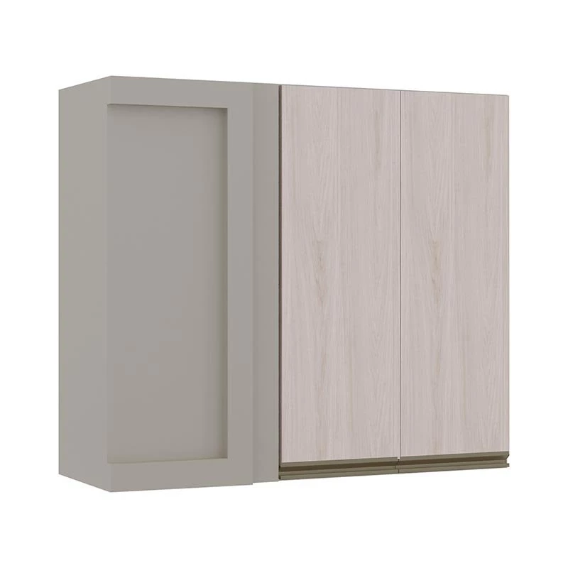 Módulo Armário Aéreo 88x100 Canto Reto Direito 100% MDF Cozinha Modulada Gold Robel Fendi/Aspen
