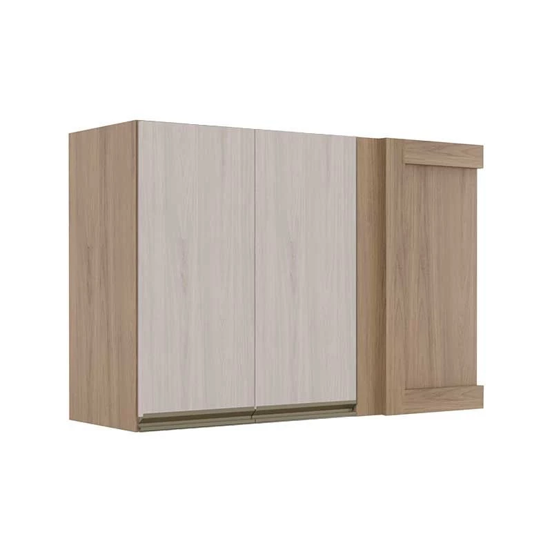 Módulo Armário Aéreo 68x100 Canto Reto Esquerdo 100% MDF Cozinha Modulada Gold Robel Hanover/Aspen