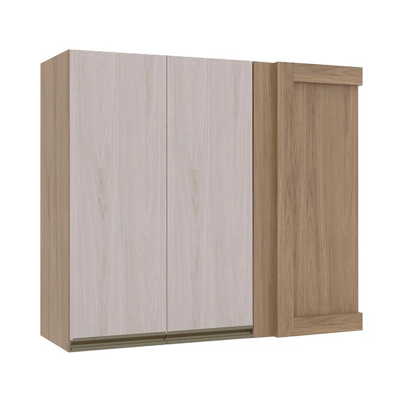 Módulo Armário Aéreo 88x100 Canto Reto Esquerdo 100% MDF Cozinha Modulada Gold Robel Hanover/Aspen