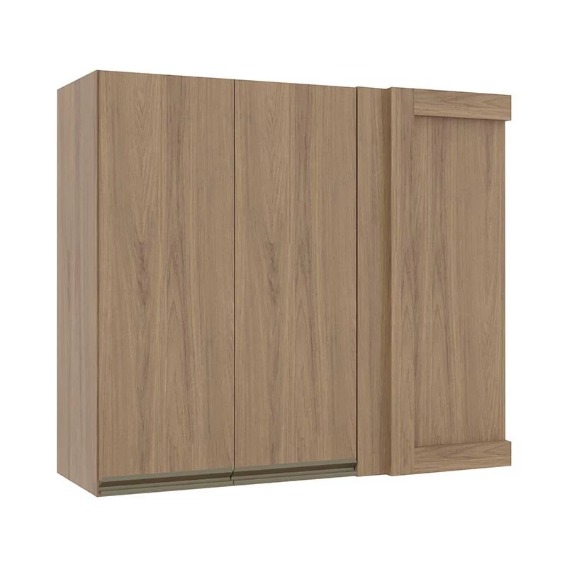 Módulo Armário Aéreo 88x100 Canto Reto Esquerdo 100% MDF Cozinha Modulada Gold Robel Hanover/Hanover