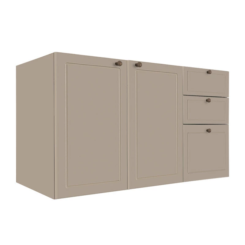 Módulo Balcao 120cm 3 Gavetas 2 Portas 100% MDF Cozinha Modulada Provence Robel Fendi/Fendi Matte
