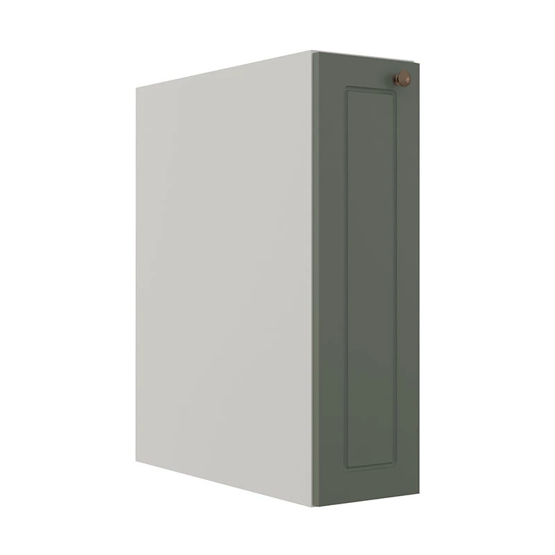 Módulo Balcão 20cm 1 Porta 100% MDF Cozinha Modulada Provence Robel Branco/Salvia Matte