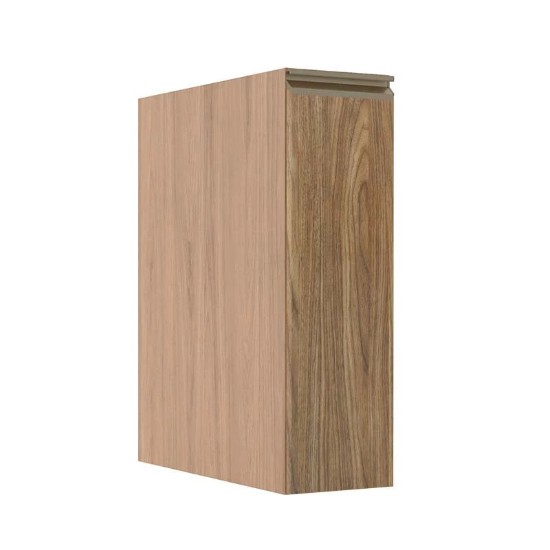 Módulo Balcão 20cm 1 Porta 100% MDF Cozinha Modulada Gold Robel Hanover/Amendoeira BP